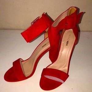 Beautiful fashion nova WIDEAWAKE heels size 11 RED
